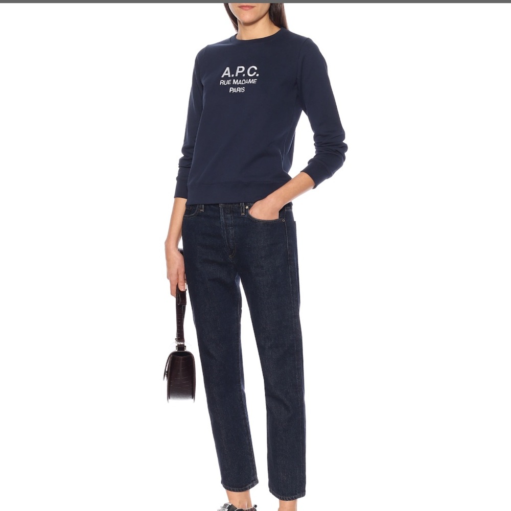 A.P.C. Logo Navy Crewneck